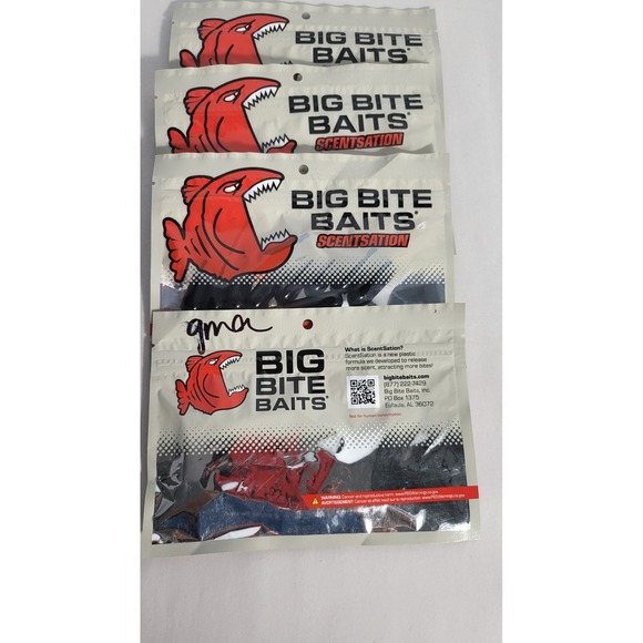 4 Big Bite Baits ScentSation Fishing Lures Lot New Scent-Infused Formula - Picture 4 of 5